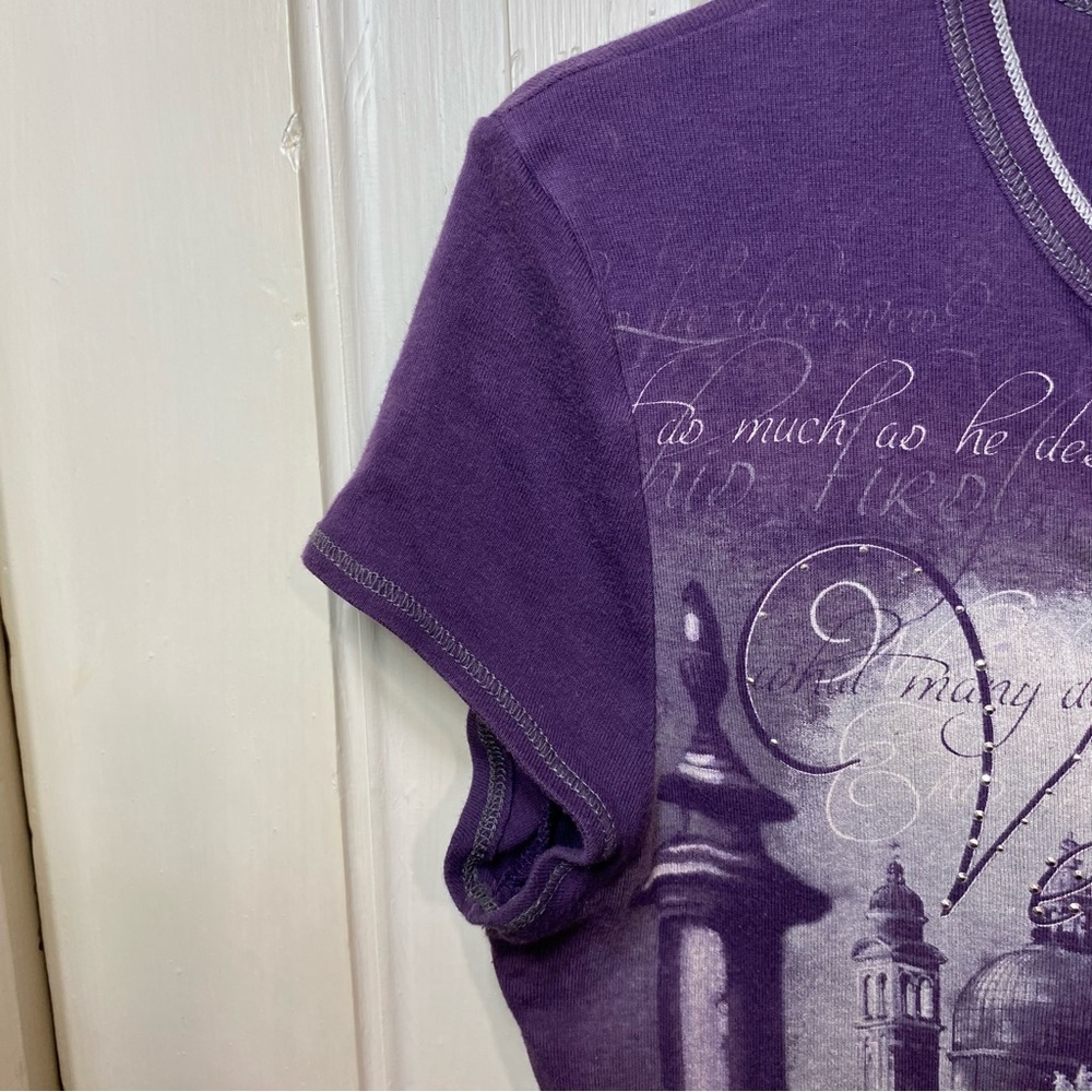 BLUE CANYON | Blue Canyon Clothing Purple Venice Italy Graphic T-shirt - Picture 5 of 11